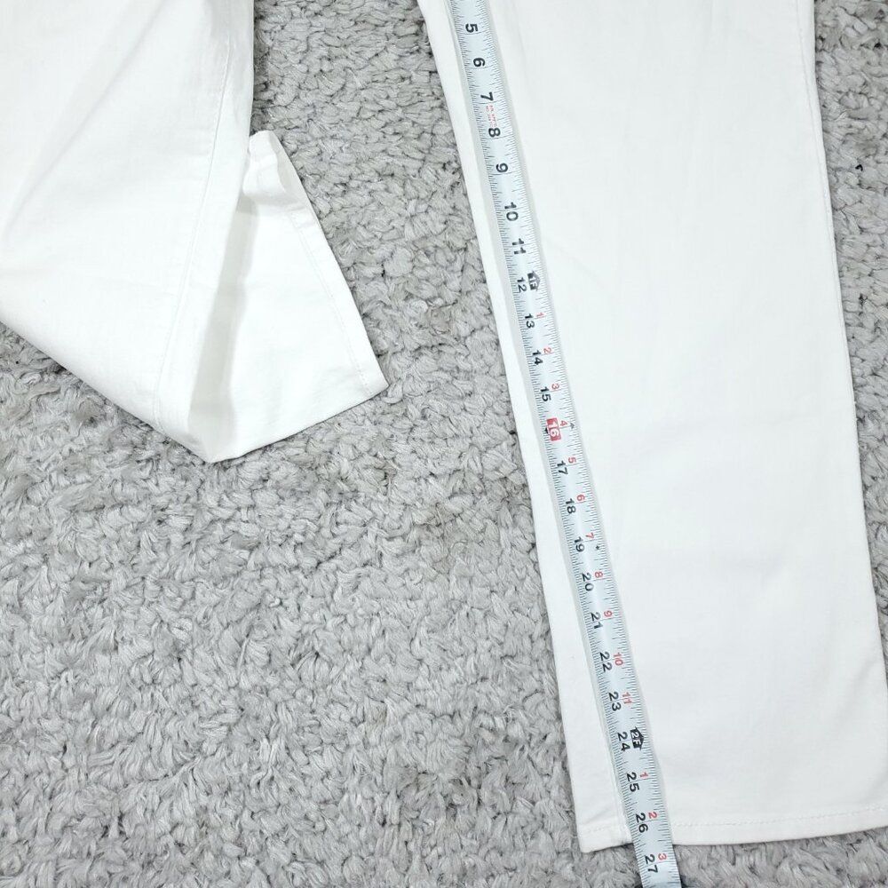 Curve Appeal Rae High Rise Straight Jeans Size 10 30 White Concealed Comfort - Picture 8 of 8